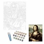 Paris Prix Peinture Par Numéro  La Joconde  40x50cm Blanc