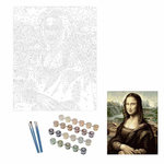 Paris Prix Peinture Par Numéro  La Joconde  40x50cm Blanc