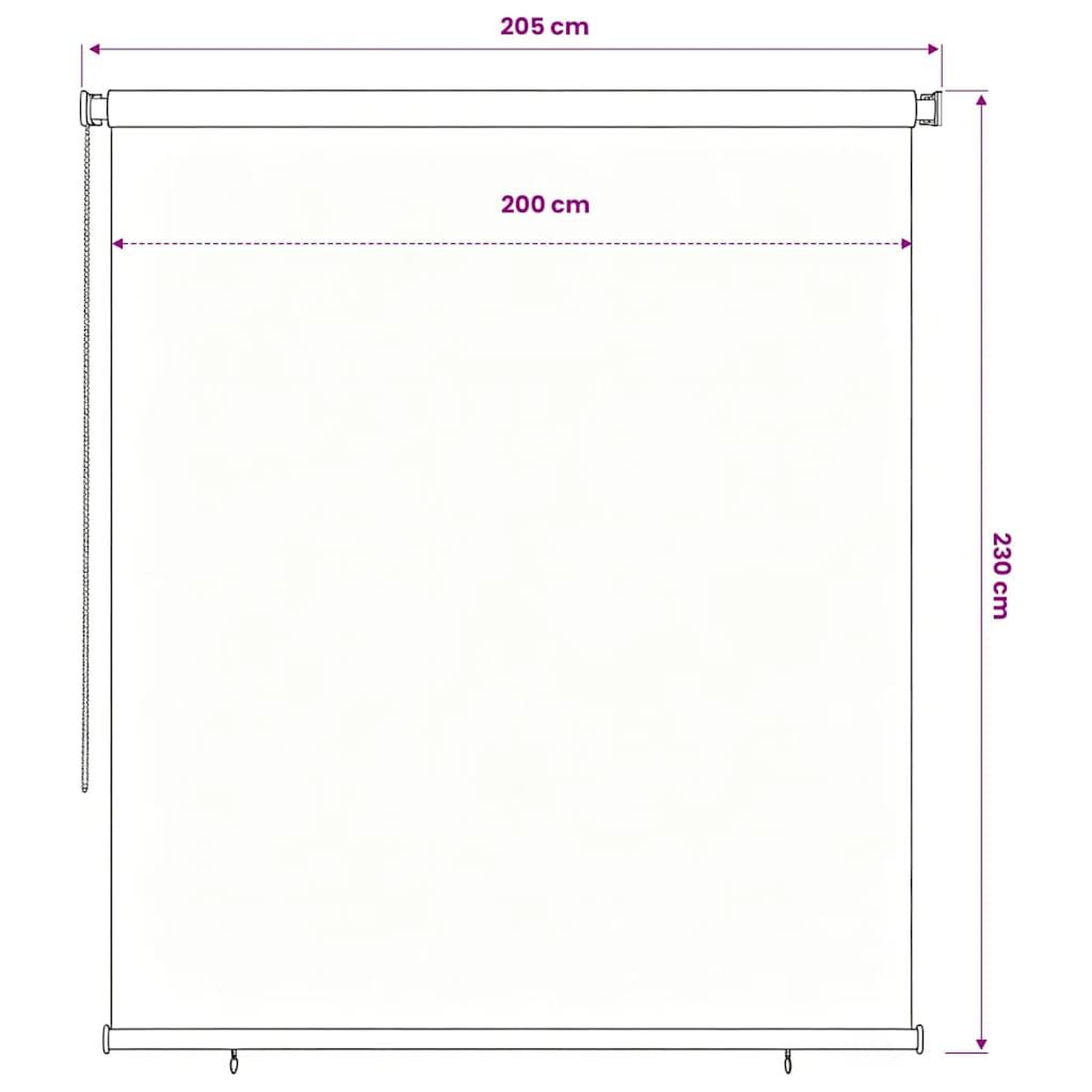 Voir la diapositive 6 : VIDAXL Store roulant d'exterieur 225 (l) x 230 (h) cm noir