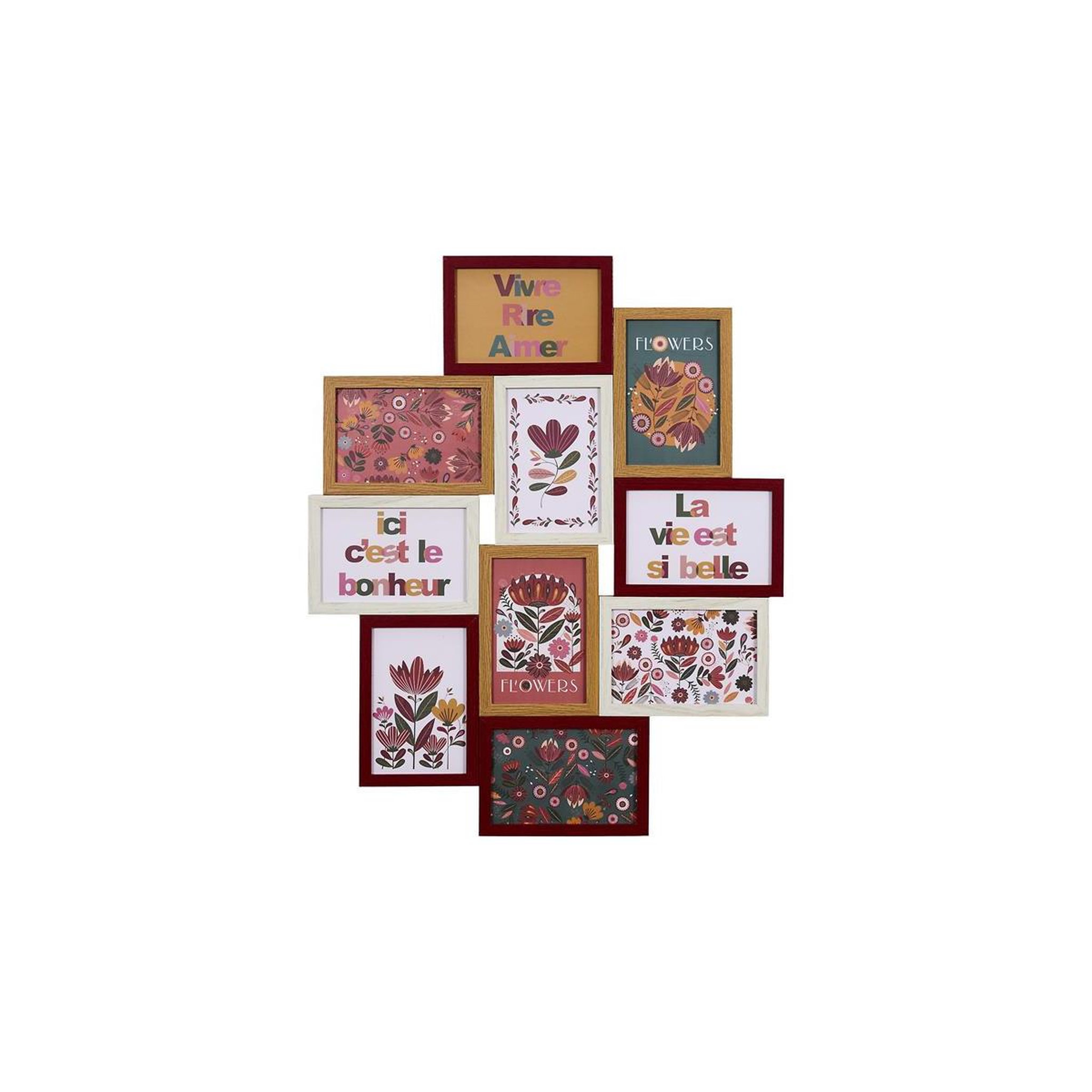 The Home Deco Factory Pêle-mêle 10 photos  heritage  56cm multicolore