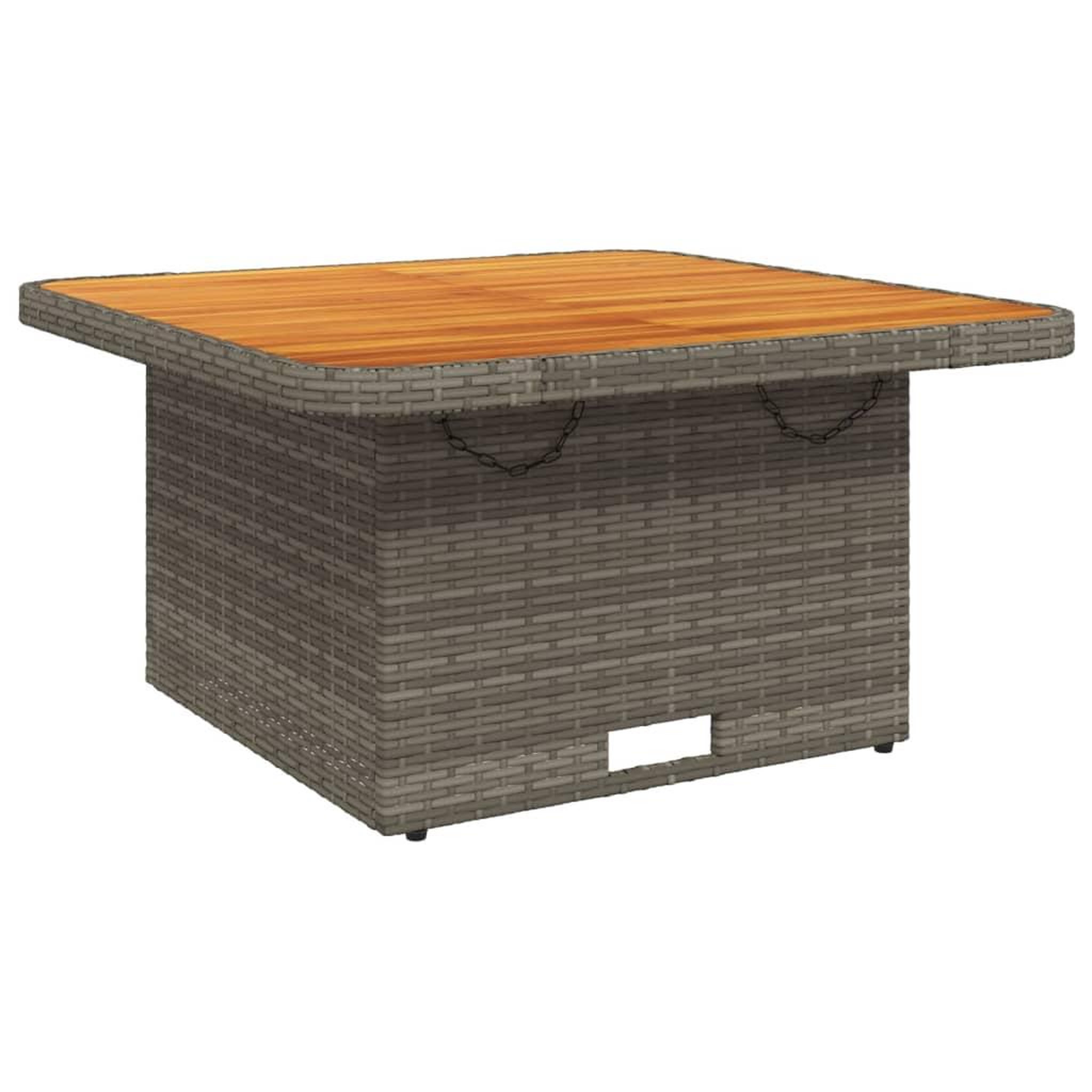 Voir la diapositive 4 : VIDAXL Ensemble a manger de jardin 5 pcs coussins gris resine tressee