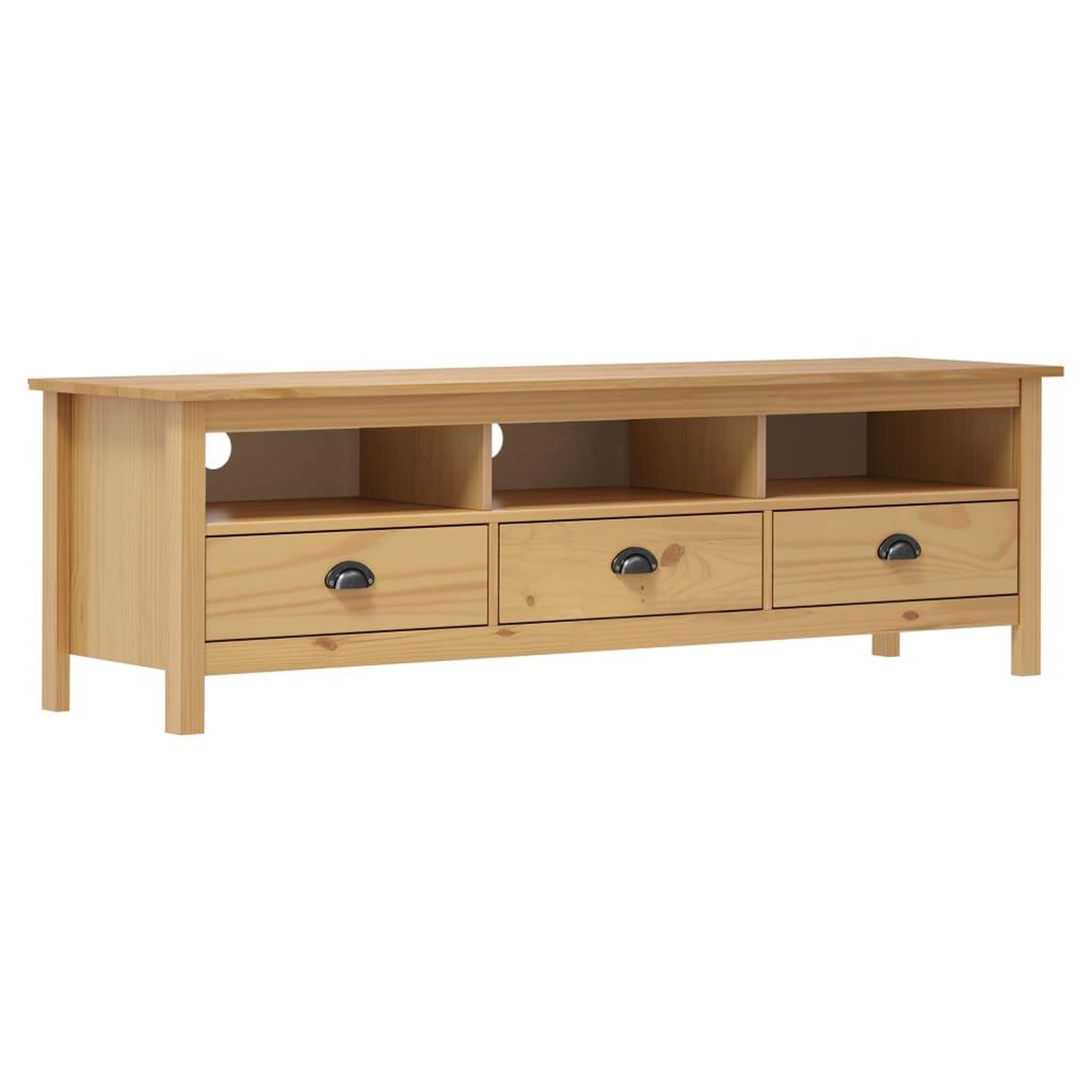 VIDAXL Meuble TV Hill Range Marron miel 158x40x47cm Bois de pin solide