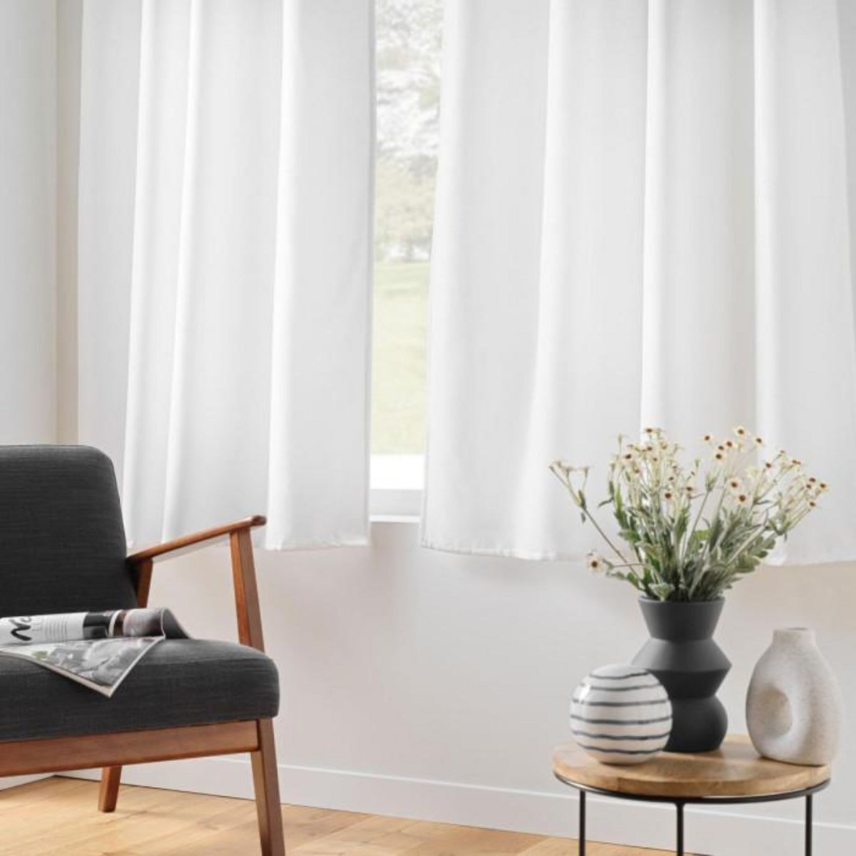 Paris Prix Rideau Isolant Thermique  Micropolar  135x180cm Blanc