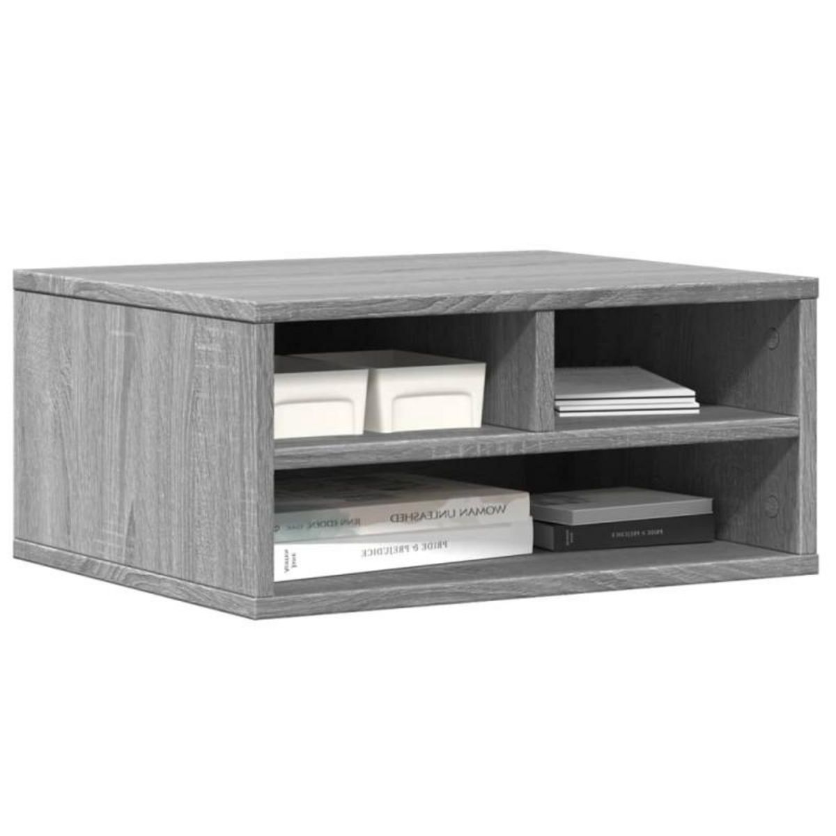 VIDAXL Support d imprimante sonoma gris 49x40x22,5cm bois d ingénierie