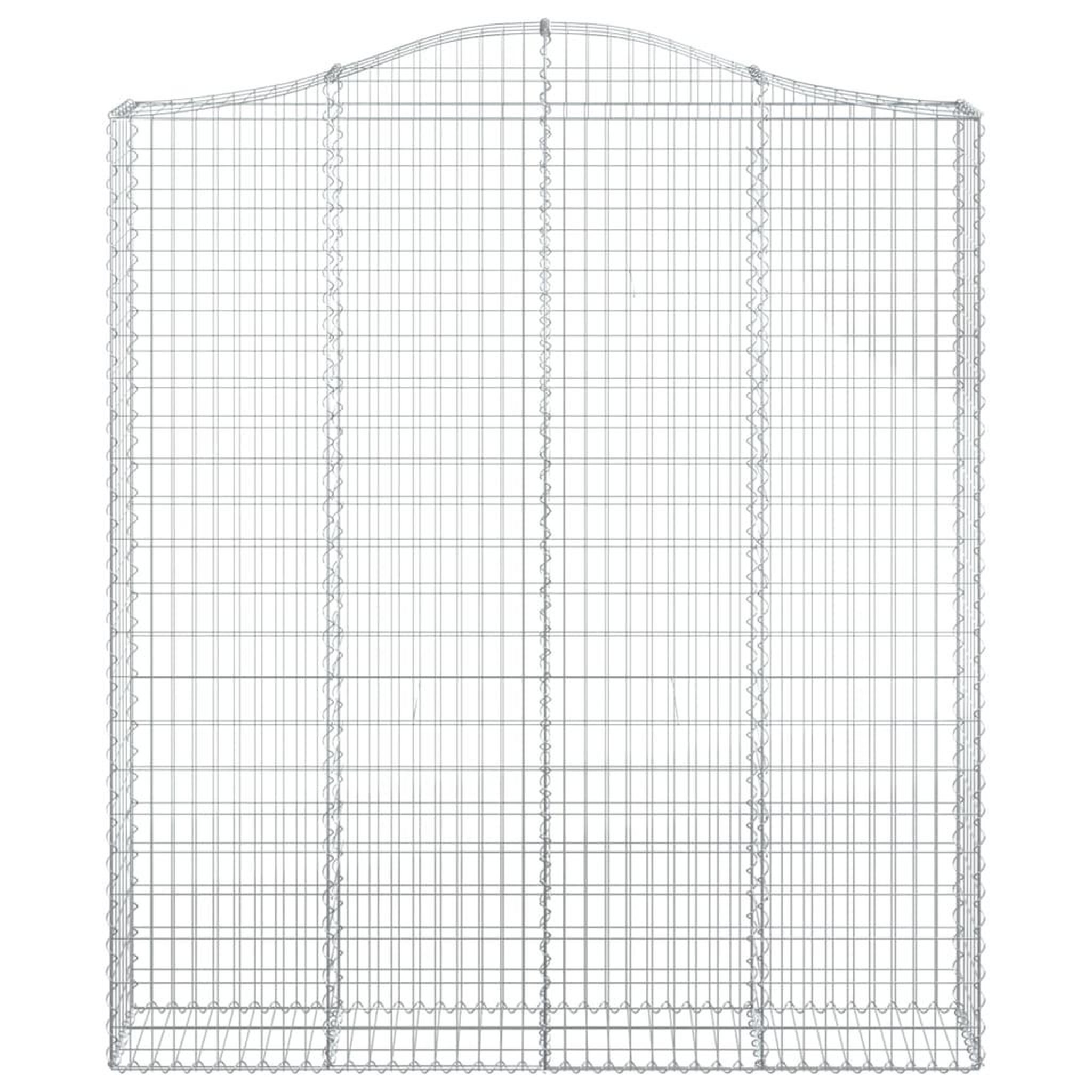Voir la diapositive 4 : VIDAXL Paniers a gabions arques 3 pcs 200x30x220/240 cm fer galvanise