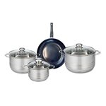 ELO Ensemble de 1 Poêle de cuisson 24 cm et 3 faitouts 16, 20 et 24 cm Elo Prima Brillant
