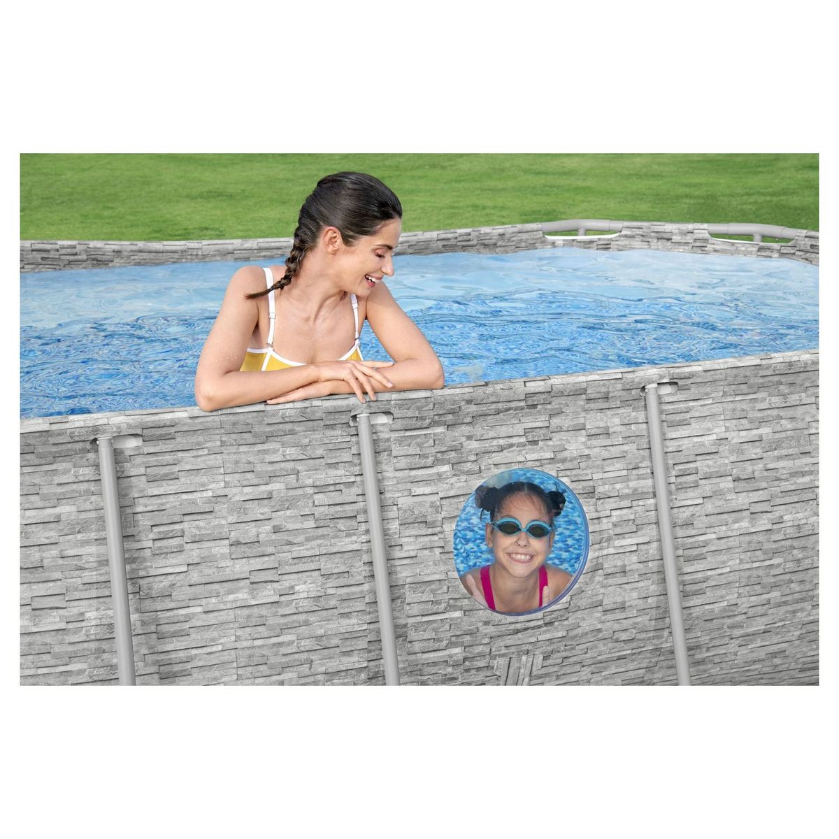 BESTWAY Piscine tubulaire hors sol ovale Power Steel&trade; SwimVista 427x250x100cm