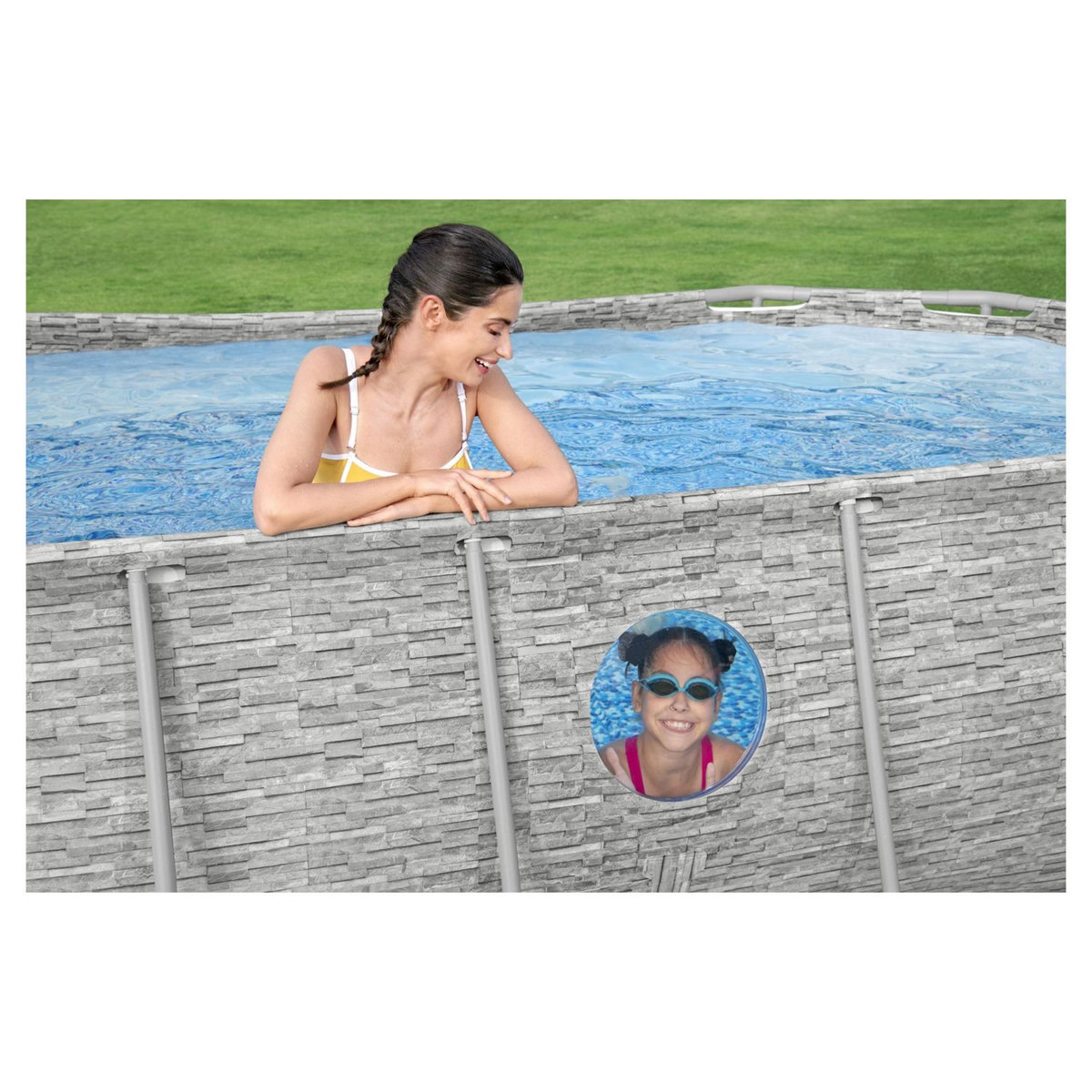 BESTWAY Piscine tubulaire hors sol ovale Power Steel&trade; SwimVista 427x250x100cm