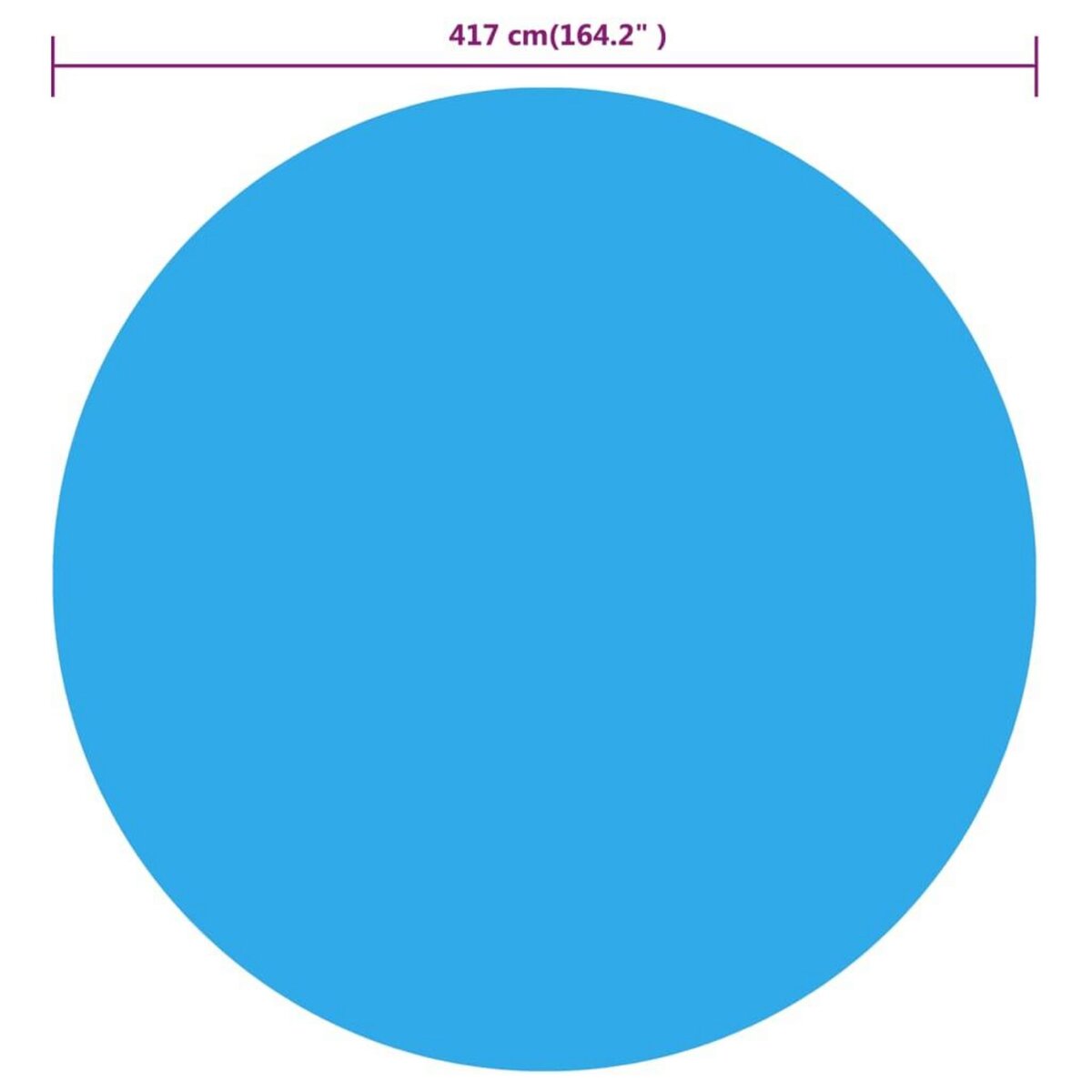 VIDAXL Couverture de piscine Bleu 417 cm PE