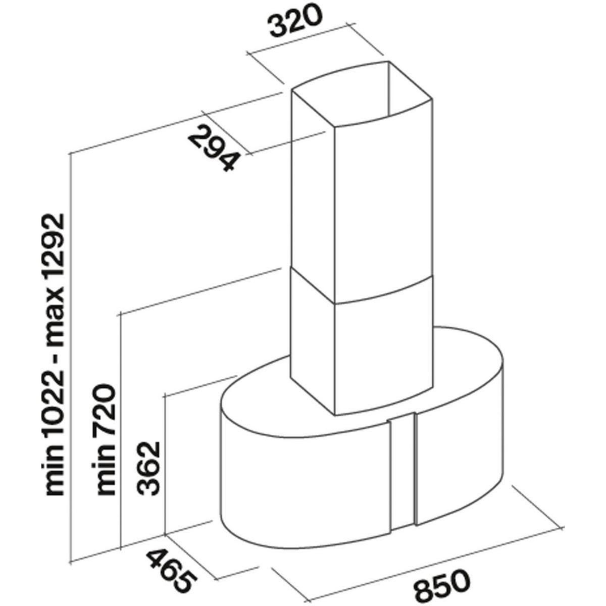 Falmec Hotte décorative îlot MANHATTAN ILOT 85
