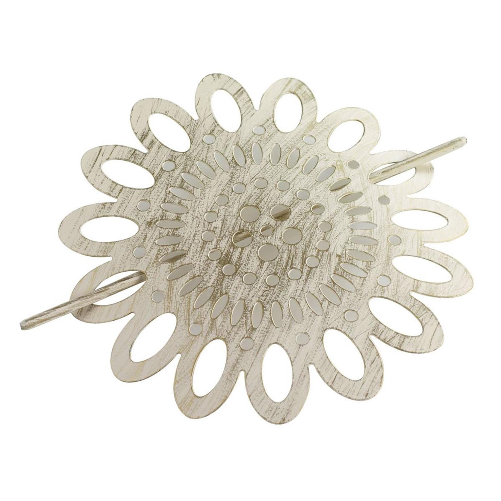 Douceur d'Intérieur Embrasse de rideau broche  mandy  17cm blanc