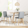 Voir la diapositive 2 : VIDAXL Chaises a manger lot de 2 gris clair tissu