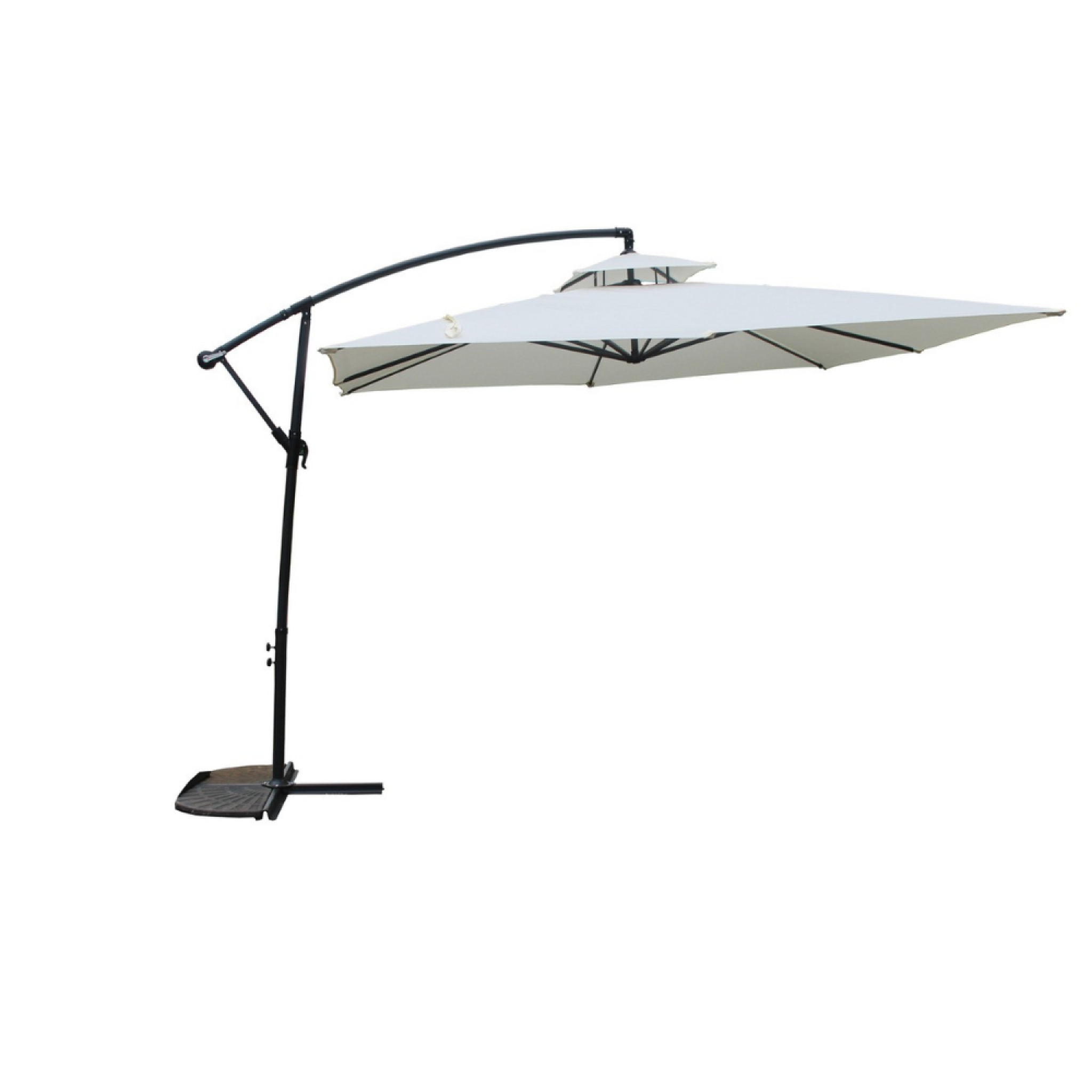 CONCEPT USINE Parasol ecru déporté rond 295 x 295 m capri