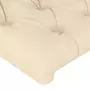 VIDAXL Tete de lit avec oreilles Creme 147x16x118/128 cm Tissu