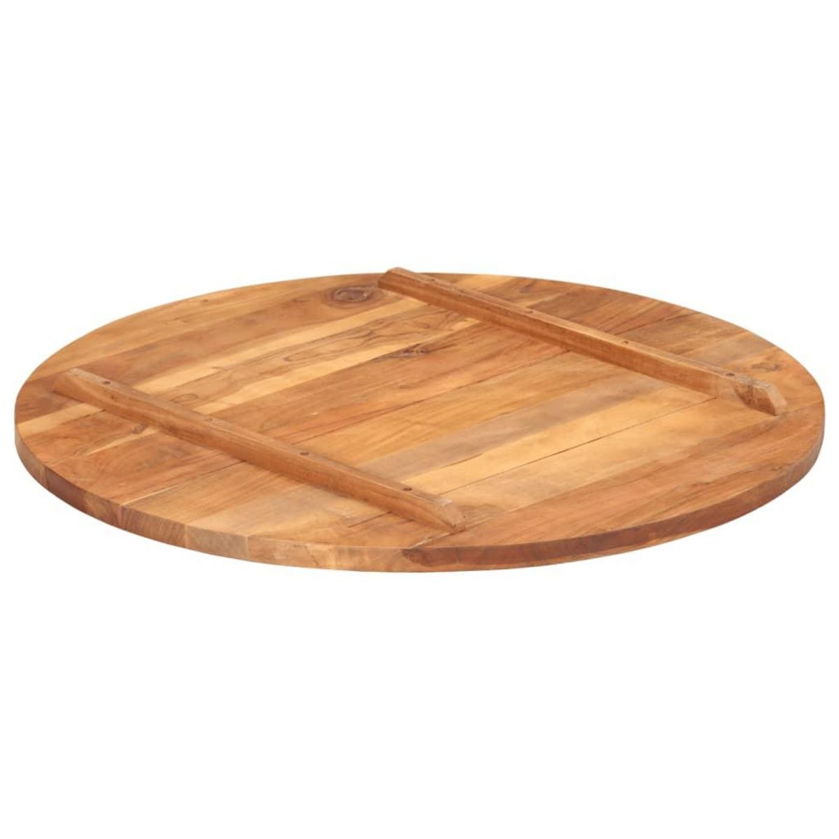 VIDAXL Dessus de table bois massif d'acacia rond 25-27 mm 80 cm
