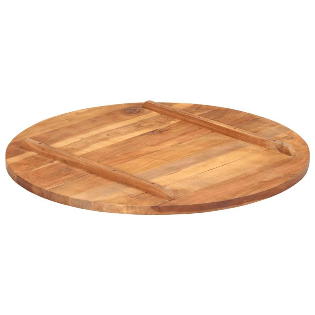 VIDAXL Dessus de table bois massif d'acacia rond 25-27 mm 80 cm