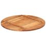 Voir la diapositive 3 : VIDAXL Dessus de table bois massif d'acacia rond 25-27 mm 80 cm