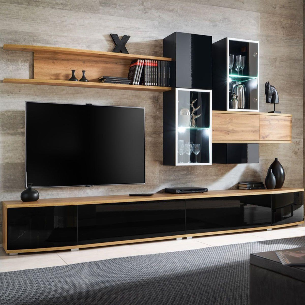 Paris Prix Ensemble Meuble TV  Manhattan  300cm Naturel