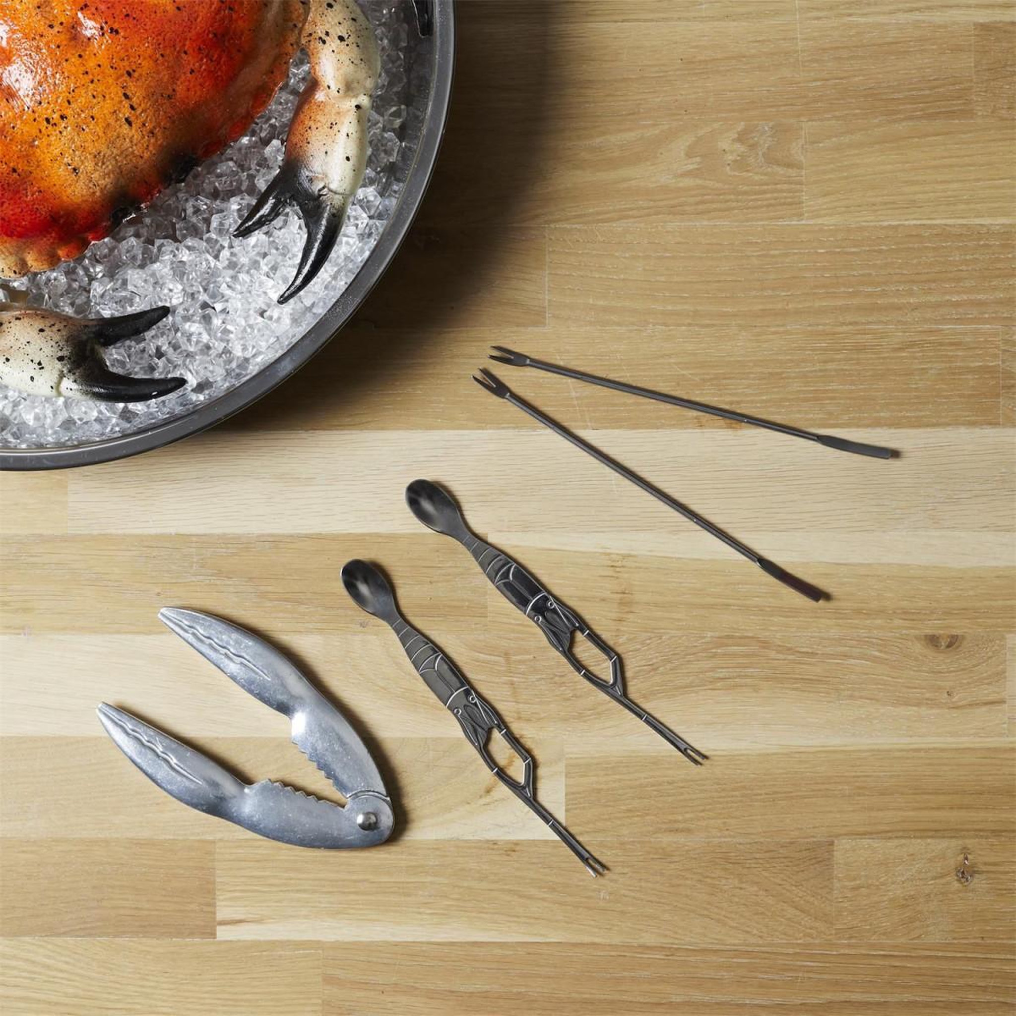 Voir la diapositive 5 : COOK CONCEPT Coffret d'ustensiles crustacés  5 pièces  20cm gris