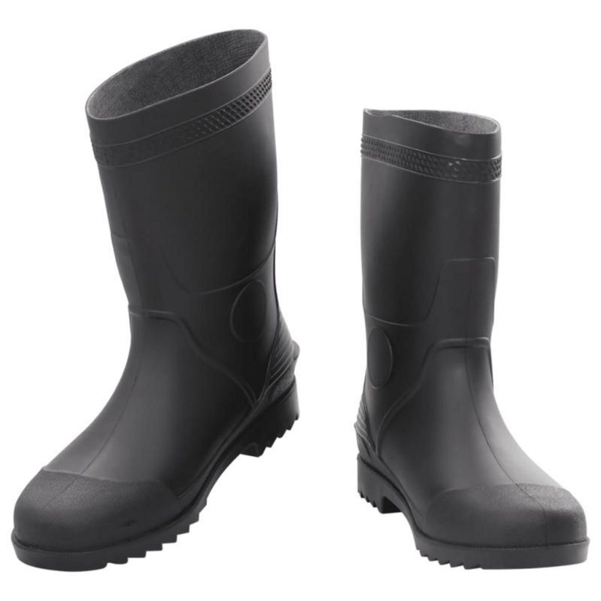 VIDAXL Bottes de pluie noir taille 45 PVC