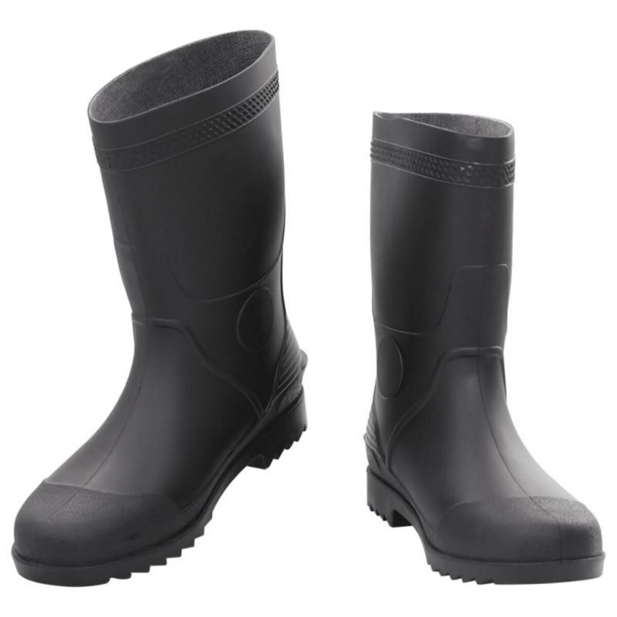 VIDAXL Bottes de pluie noir taille 45 PVC