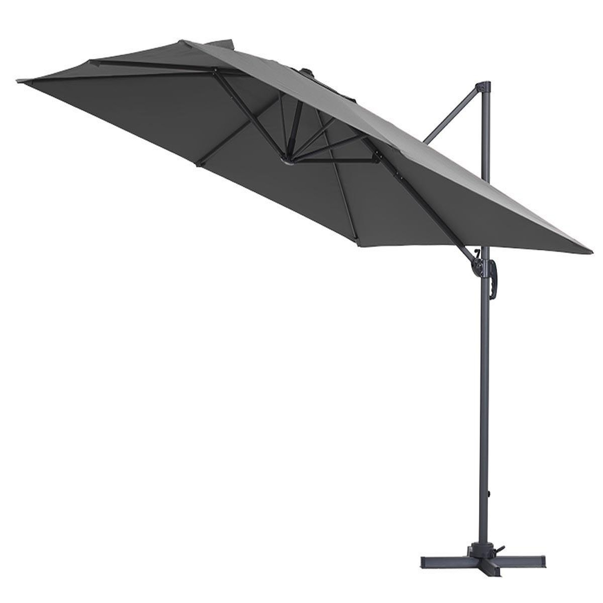 Voir la diapositive 2 : Habitat et Jardin Parasol jardin déporté  sun 3  - 3 x 3 m - gris