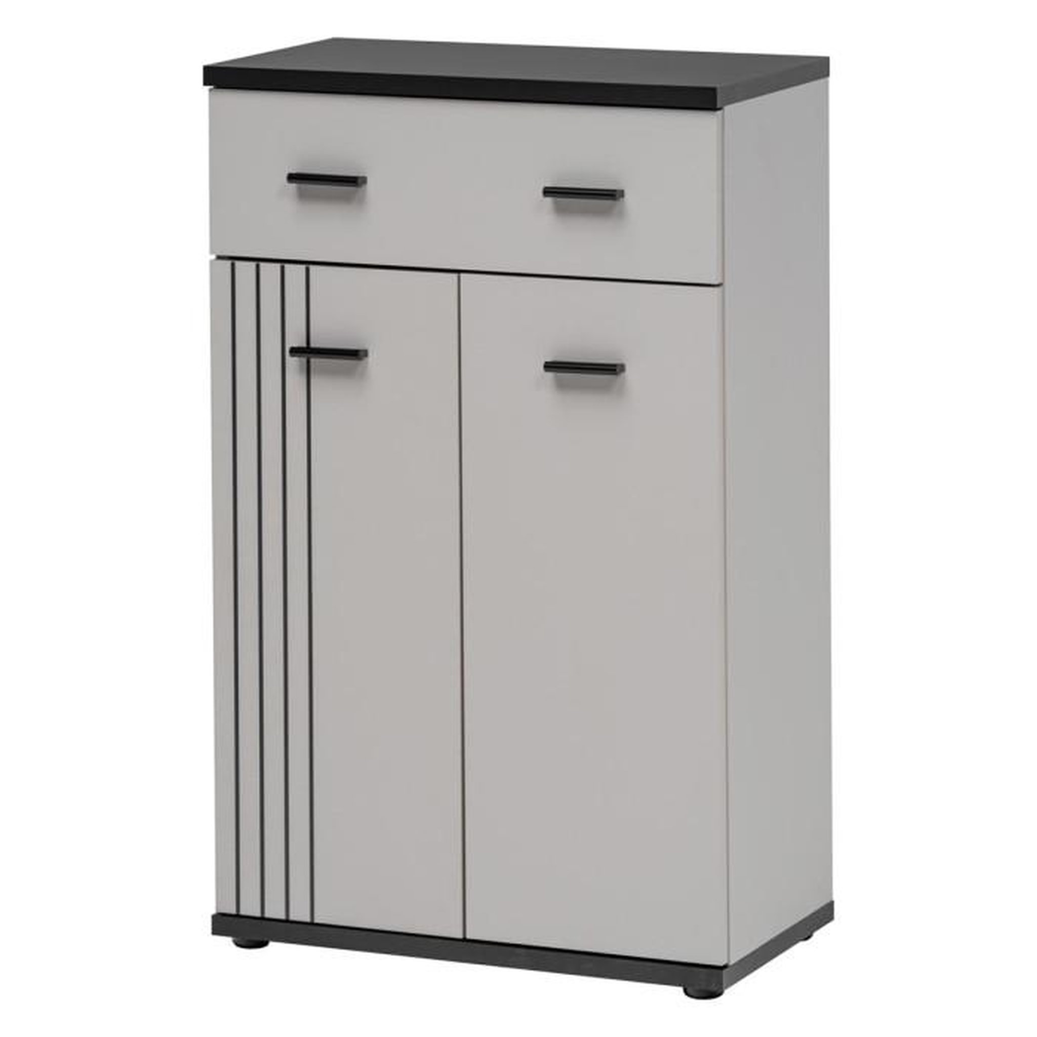 Paris Prix Meuble de Rangement  Hugo  96cm Gris & Noir