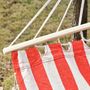 Voir la diapositive 5 : OUTSUNNY Hamac de voyage portable style hippie chic toile de hamac dim. 2L x 1l m coton polyester rouge crème rayé