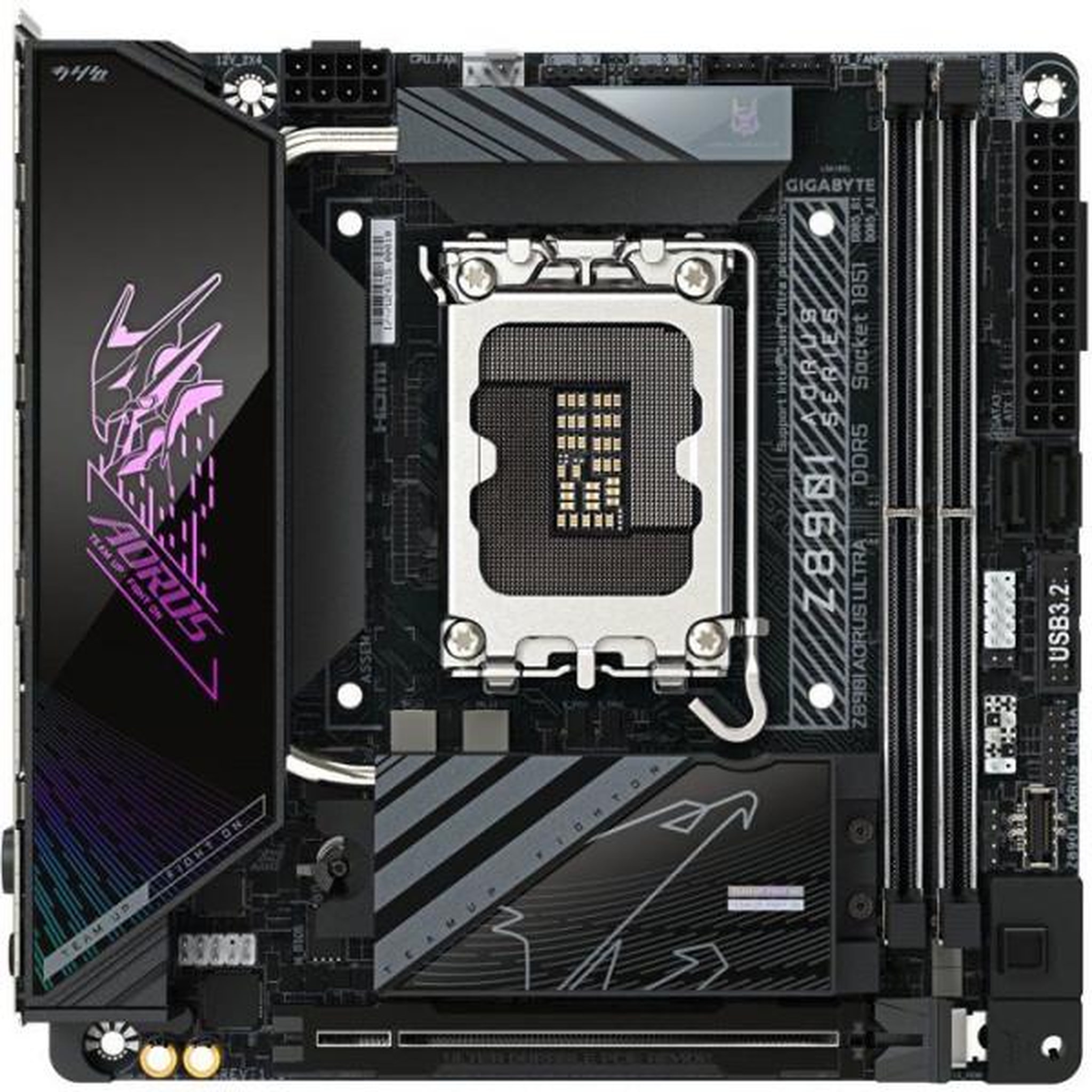 Voir la diapositive 2 : Gigabyte Carte mere - GIGABYTE - Z890I AORUS ULTRA - Format Mini-ITX - Chipset Intel Z890 - WiFi 7 intégré