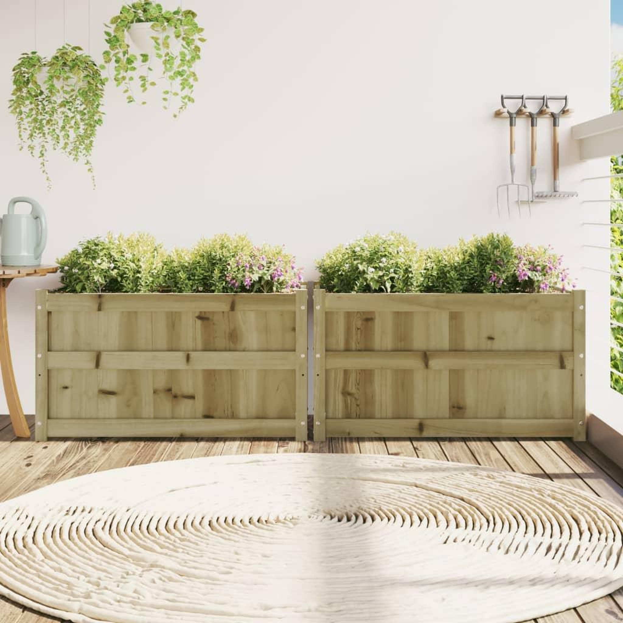 Voir la diapositive 3 : VIDAXL Jardinieres 2 pcs bois de pin impregne