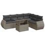 Voir la diapositive 2 : VIDAXL Salon de jardin avec coussins 7 pcs gris resine tressee