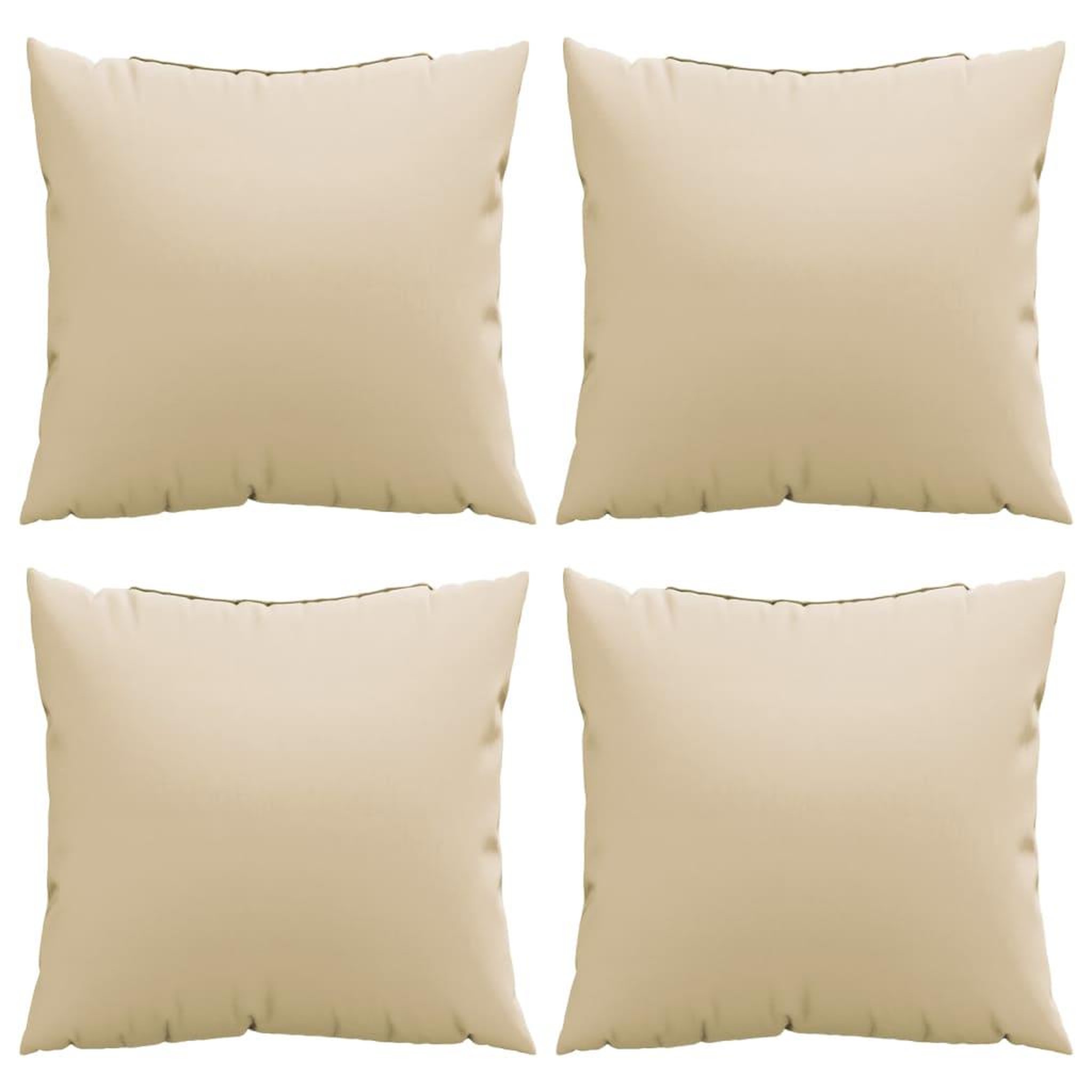Voir la diapositive 4 : VIDAXL Coussins de canape lot de 4 beige 50x50 cm tissu