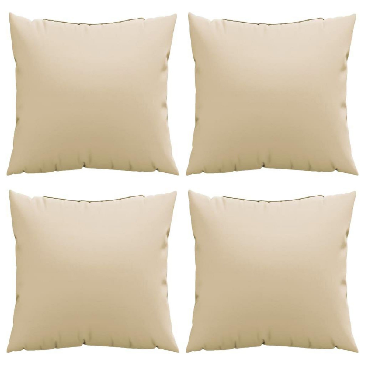 VIDAXL Coussins de canape lot de 4 beige 50x50 cm tissu