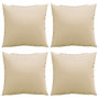 Voir la diapositive 4 : VIDAXL Coussins de canape lot de 4 beige 50x50 cm tissu