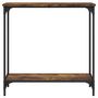 Voir la diapositive 4 : VIDAXL Table console chene fume 75x30,5x75 cm bois d'ingenierie