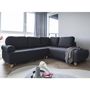 Voir la diapositive 1 : BEST MOBILIER Olli - canapé d'angle droit - convertible - avec coffre - 5 places - en tissu