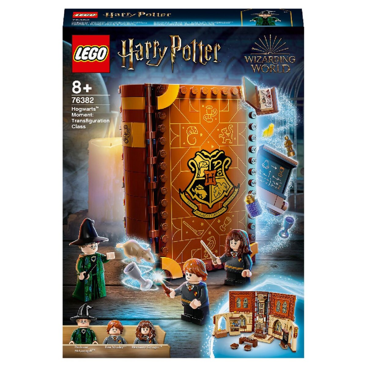 LEGO Harry Potter 76382 Poudlard : le Cours de Métamorphose, Jouet, Livre, Classe Sortilège