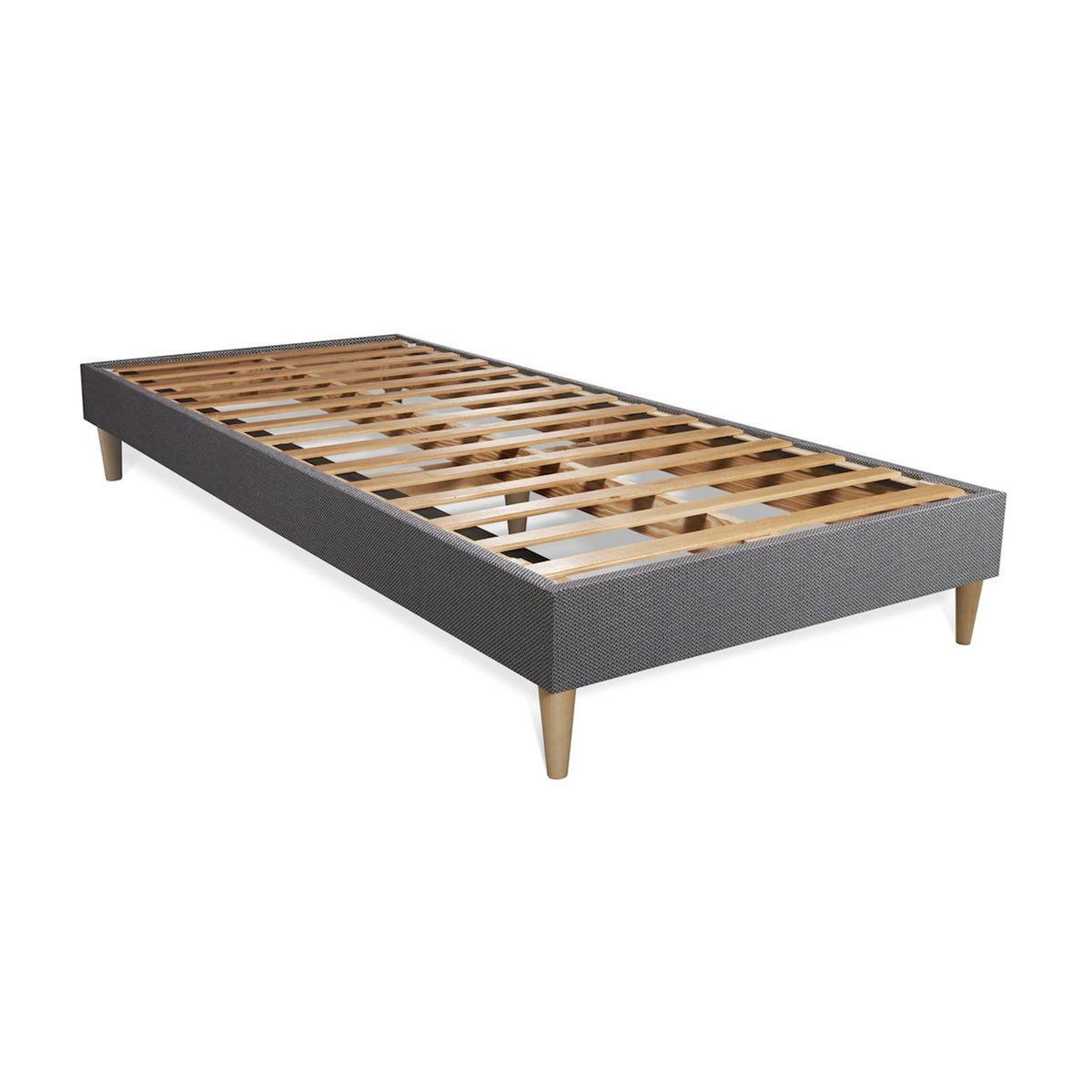 ACTISOM Ensemble matelas ACTIMEMO LIFE 80x200 Mémoire de forme 5zones de confort + sommier KIT gris