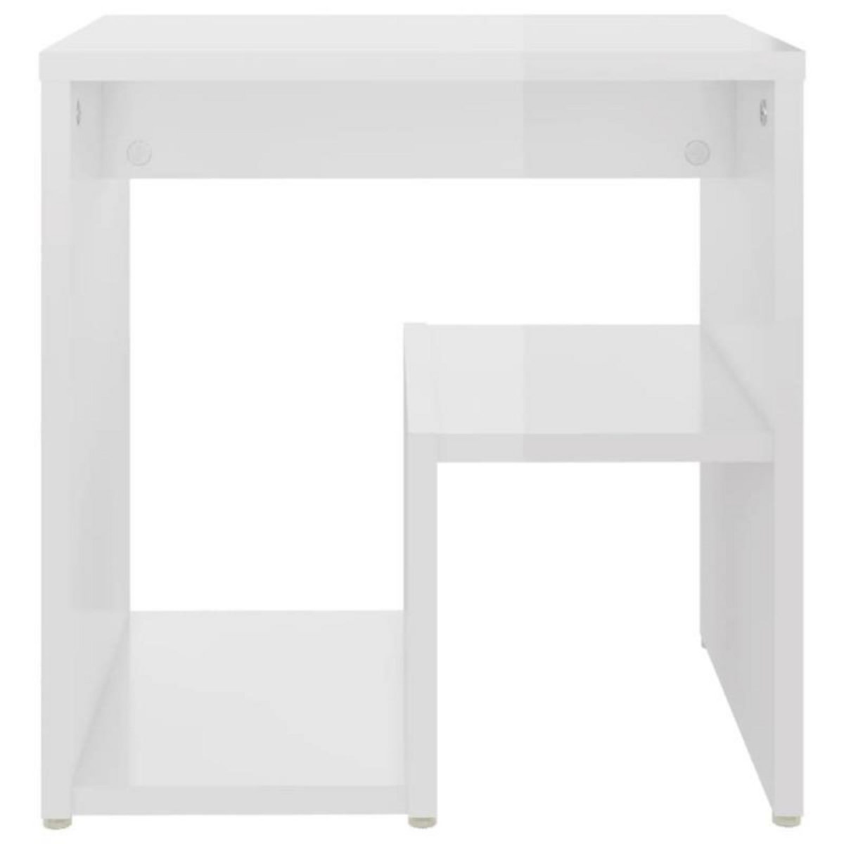 VIDAXL Tables de chevet 2pcs blanc brillant 40x30x40cm bois ingénierie