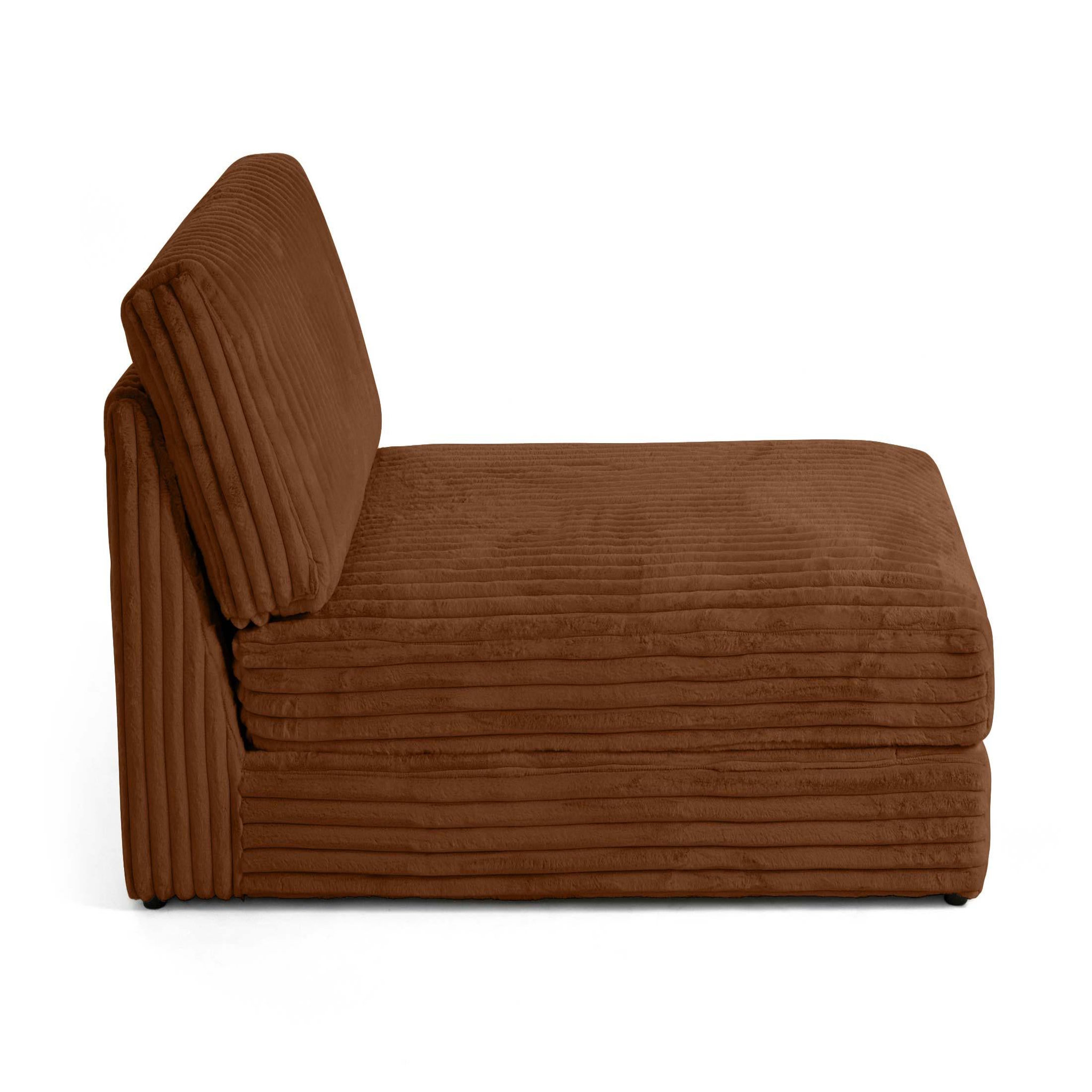 Voir la diapositive 2 : LISA DESIGN Jasper - module méridienne - en fausse fourrure côtelée