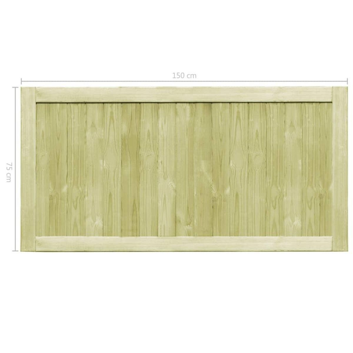 VIDAXL Portillons de jardin 2 pcs Bois de pin impregne 300x75 cm