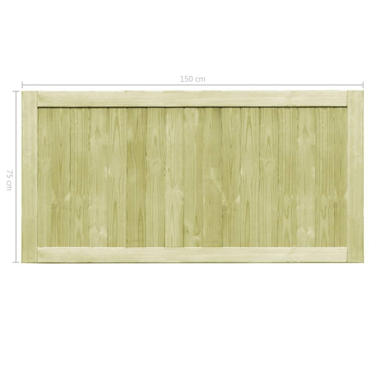 VIDAXL Portillons de jardin 2 pcs Bois de pin impregne 300x75 cm