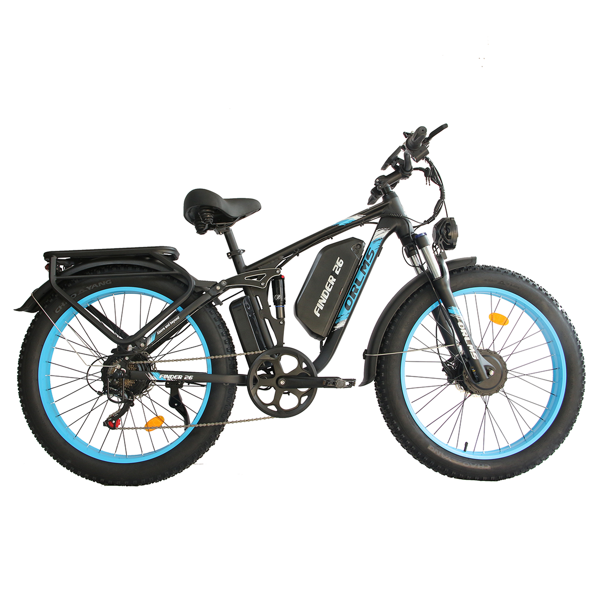 ORLMS Vélo électrique ORLMS V3, double moteur, batterie 60 V 25 Ah. Coloris disponibles : Jaune, Bleu