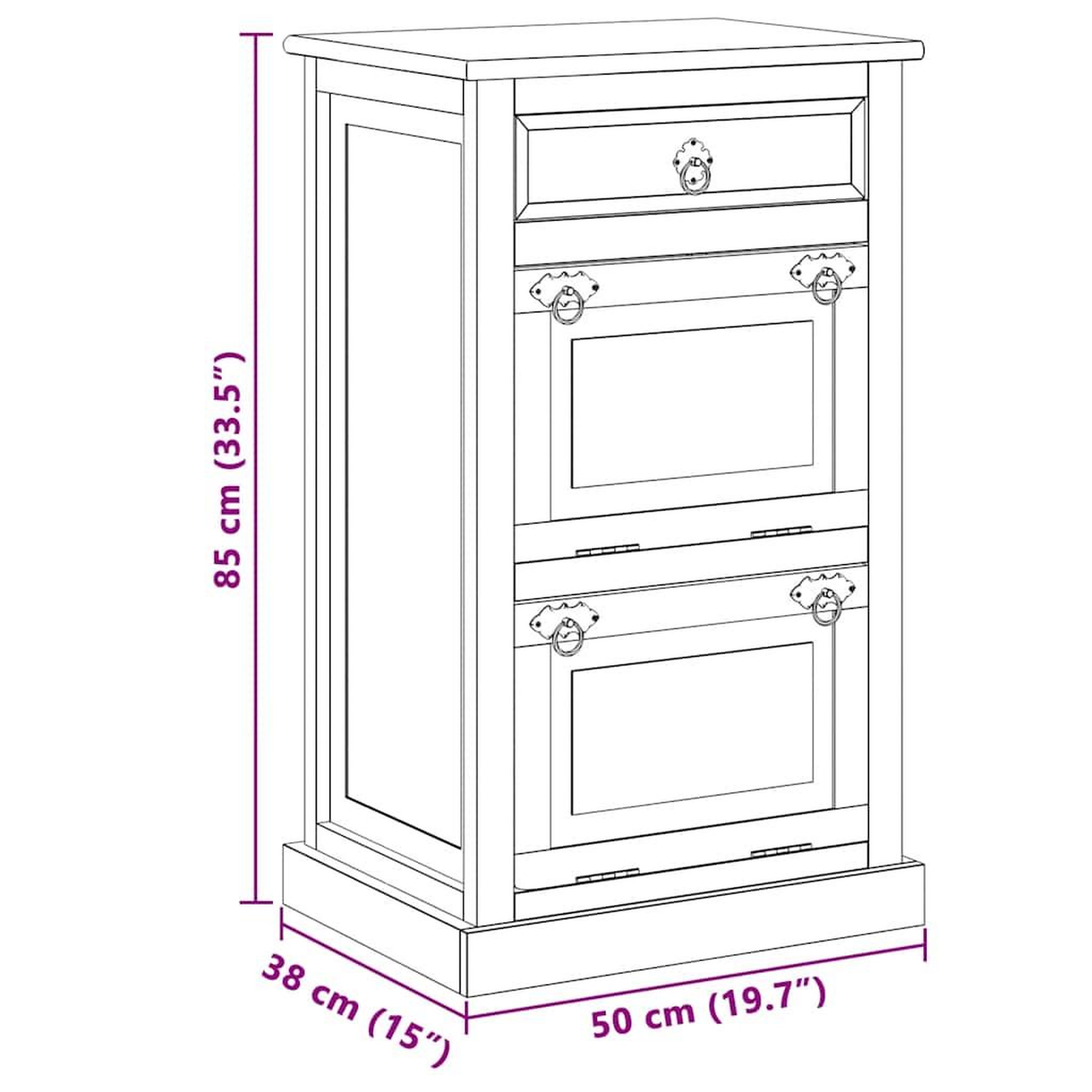 Voir la diapositive 6 : VIDAXL Armoire a chaussures 4 couches avec tiroir bois de recuperation