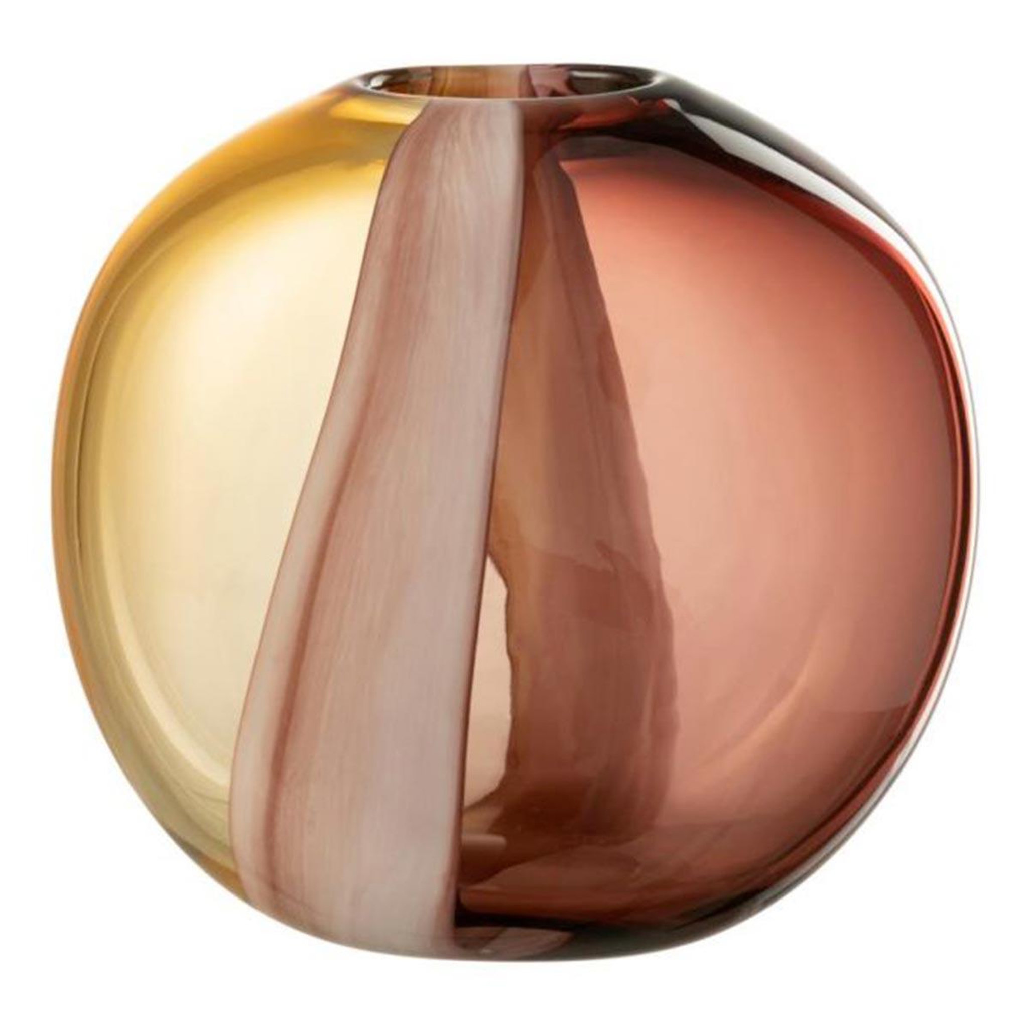 J-LINE Vase déco en en verre  arun  21cm multicolore