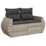 Voir la diapositive 3 : VIDAXL Salon de jardin avec coussins 7 pcs gris clair resine tressee
