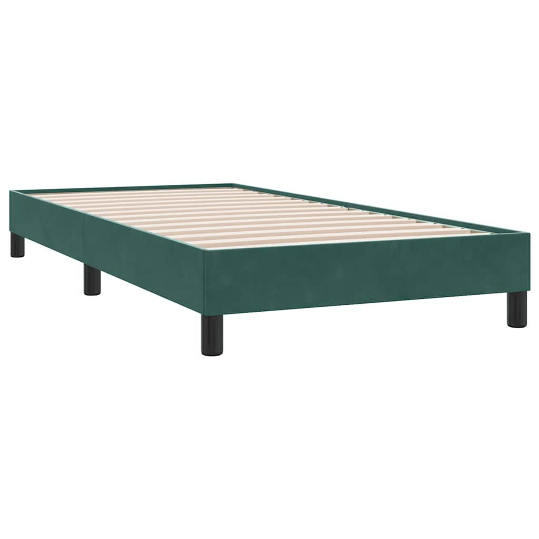 Voir la diapositive 2 : VIDAXL Cadre de lit sans matelas vert fonce 100x210 cm velours