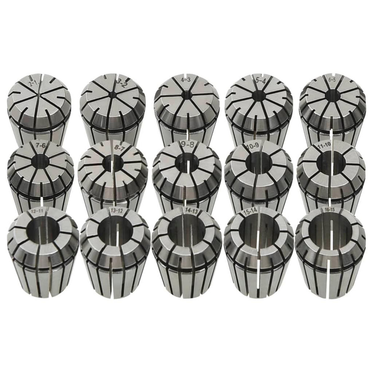 VIDAXL Douilles de serrage ER25 15 pcs Ensemble d'outils de tournage