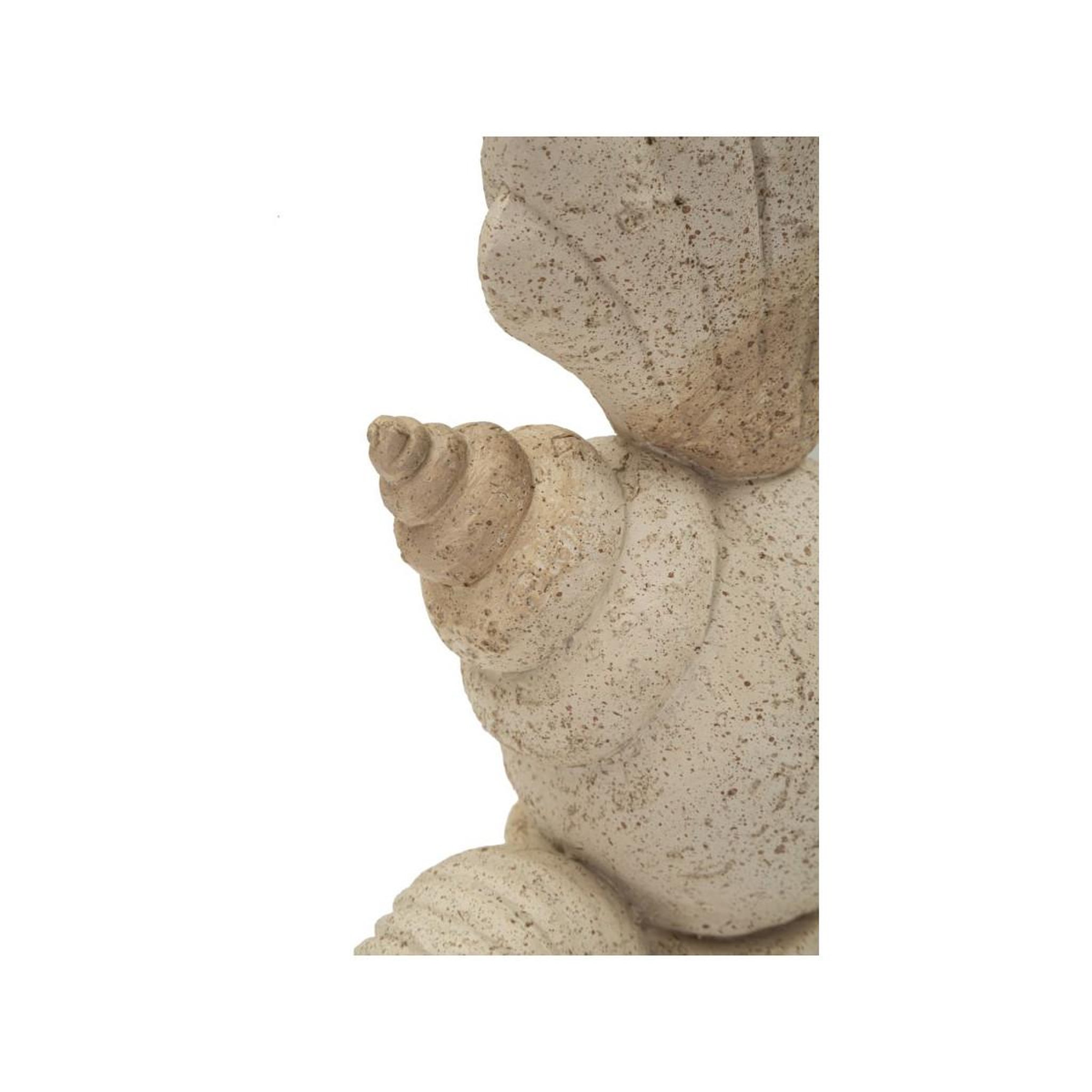 Voir la diapositive 6 : Paris Prix Pyramide de coquillages en résine  sand  30cm beige