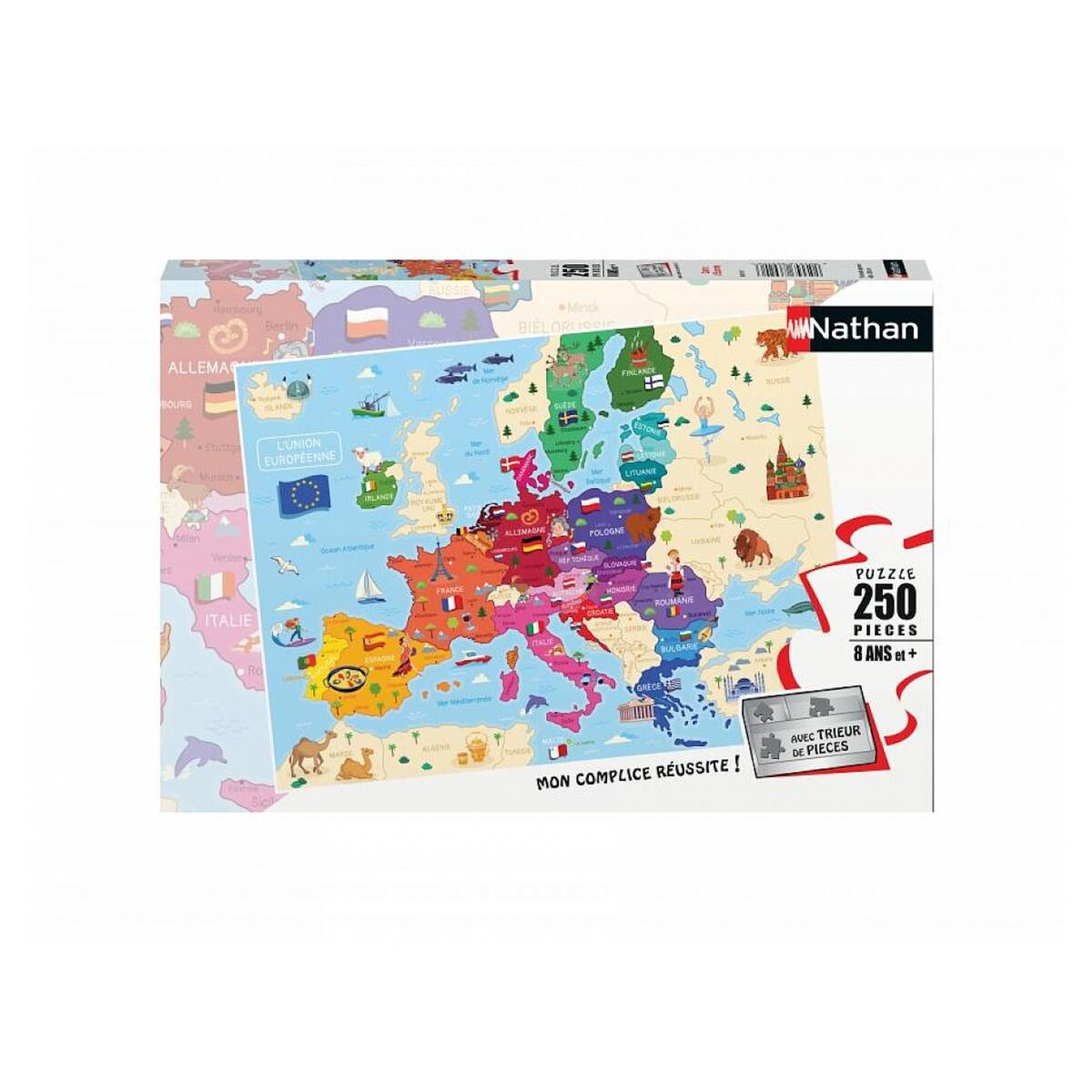 Nathan Puzzle 250p carte d'europe
